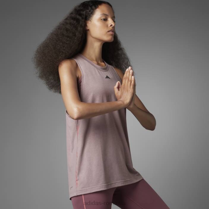 Adidas top de yoga purpuriu echilibru autentic femei Violet 2JBN2728