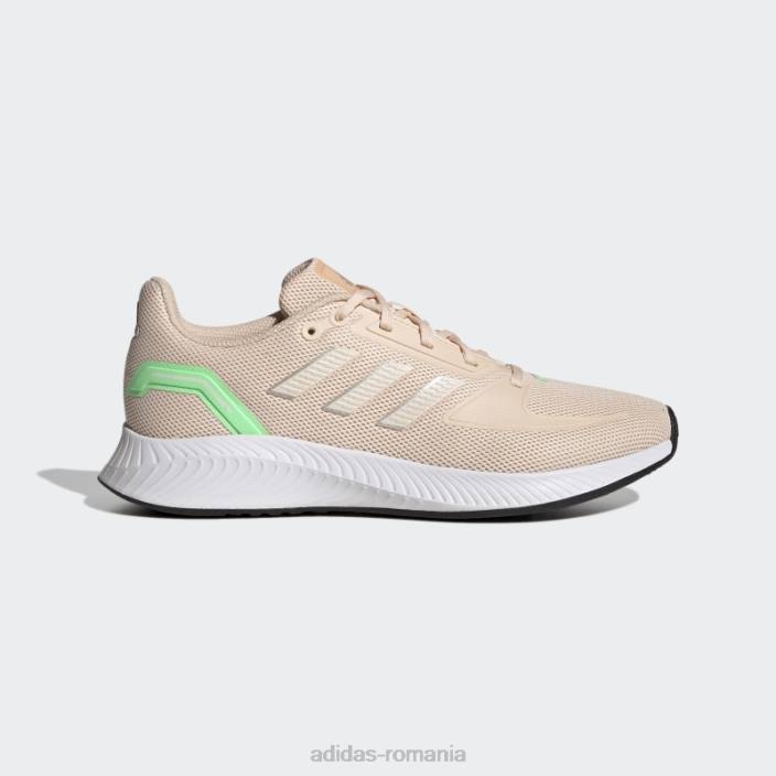 Adidas pantofi Orange Run Falcon 2.0 femei portocaliu/verde fascicul 2JBN16187