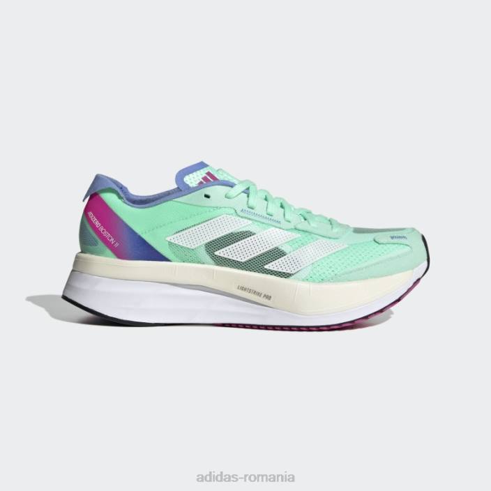 Adidas pantofi adizero boston 11 mentă femei menta/alb 2JBN8551
