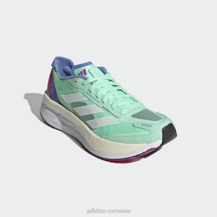 Adidas pantofi adizero boston 11 mentă femei menta/alb 2JBN8551