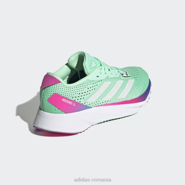 Adidas pantofi alergare adizero sl mint fierbinte femei mentă/zero metalic/fucsia 2JBN8700