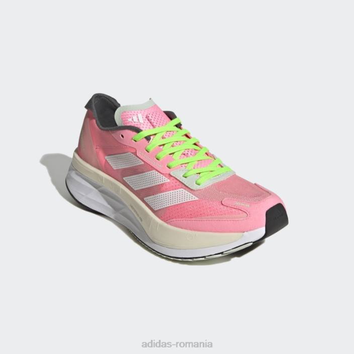 Adidas pantofi beam pink adizero boston 11 femei fascicul roz/alb/beam verde 2JBN3107