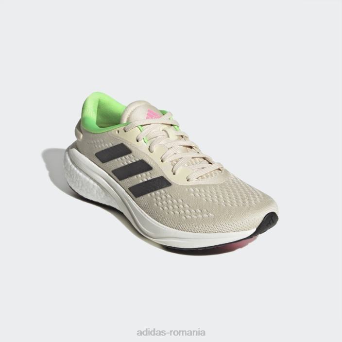 Adidas pantofi de alergare ecru tint supernova 2 femei nuanță ecru/metalic/verde 2JBN16211