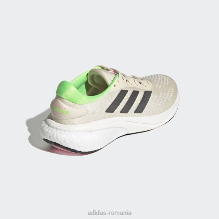 Adidas pantofi de alergare ecru tint supernova 2 femei nuanță ecru/metalic/verde 2JBN16211