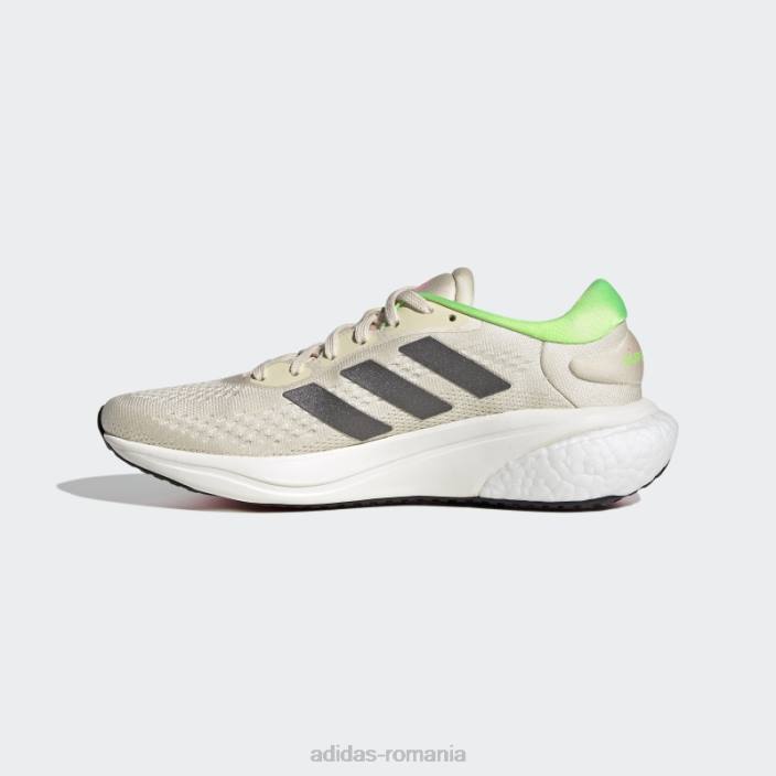 Adidas pantofi de alergare ecru tint supernova 2 femei nuanță ecru/metalic/verde 2JBN16211