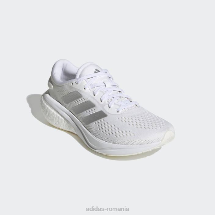 Adidas pantofi de alergare supernova 2 argintii femei alb/argintiu 2JBN8375