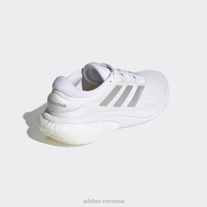 Adidas pantofi de alergare supernova 2 argintii femei alb/argintiu 2JBN8375