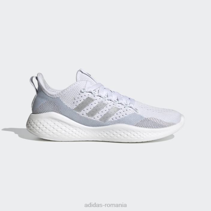 Adidas pantofi fluidflow 2.0 alb femei alb/argintiu/albastru 2JBN2155