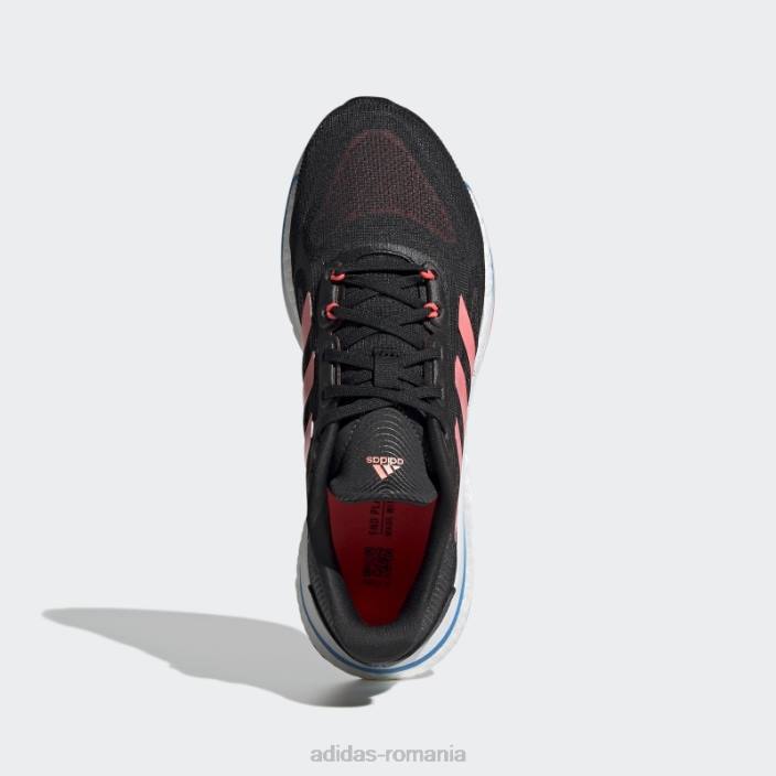 Adidas pantofi hot turbo supernova+ femei negru/roșu acid/turbo 2JBN16174