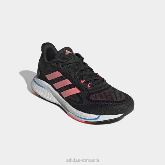 Adidas pantofi hot turbo supernova+ femei negru/roșu acid/turbo 2JBN16174