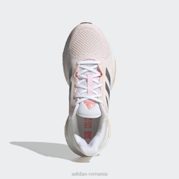 Adidas pantofi solarglide 5 alb femei alb/argintiu/portocaliu deschis 2JBN16244