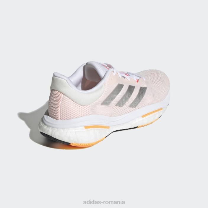 Adidas pantofi solarglide 5 alb femei alb/argintiu/portocaliu deschis 2JBN16244