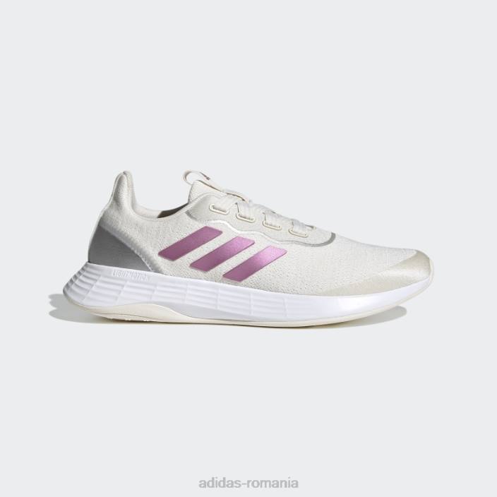 Adidas pantofi sport albi qt racer femei alb/visiniu metalic/argintiu 2JBN2152