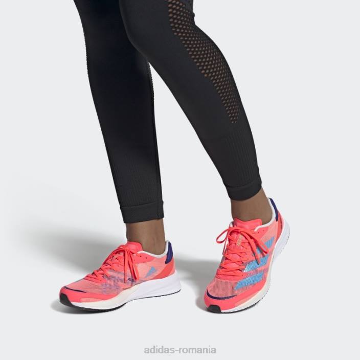 Adidas pantofi turbo adizero adios 6 femei turbo/sky rush/indigo 2JBN2194