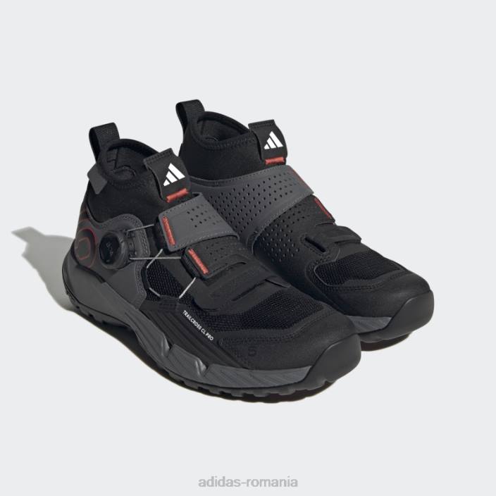 Adidas gri 5.10 trailcross pro clip-in w pantofi pentru mountain bike adidas femei gri/negru/rosu 2JBN16149