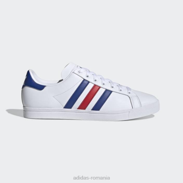 Adidas Coast Star pantofi albi adidas femei alb / regal / stacojiu 2JBN16338