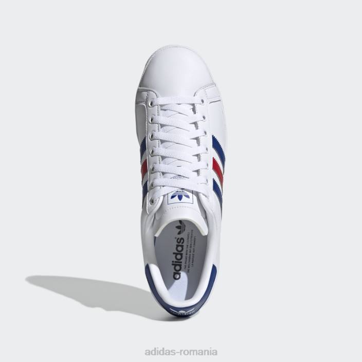 Adidas Coast Star pantofi albi adidas femei alb / regal / stacojiu 2JBN16338