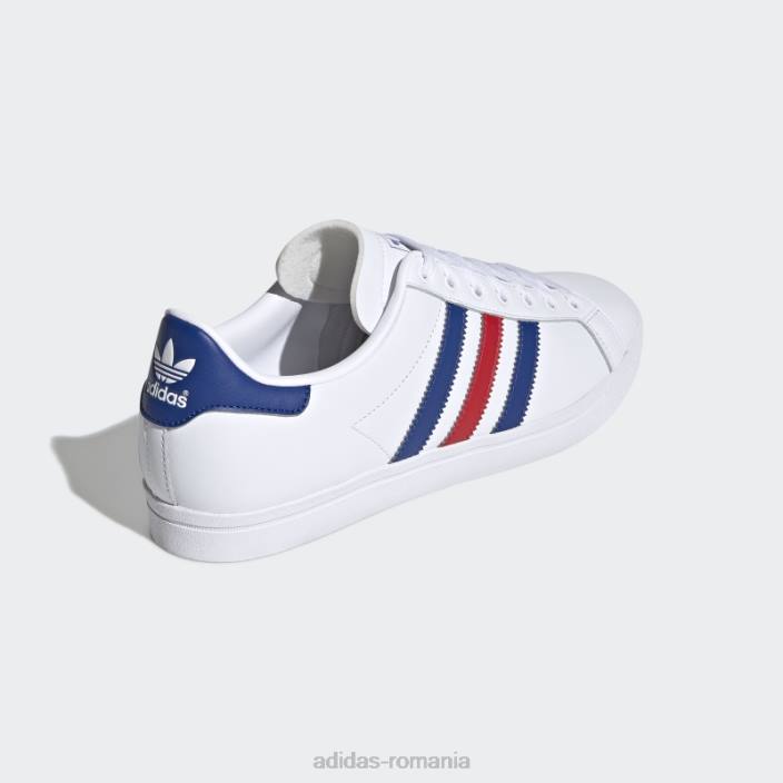 Adidas Coast Star pantofi albi adidas femei alb / regal / stacojiu 2JBN16338