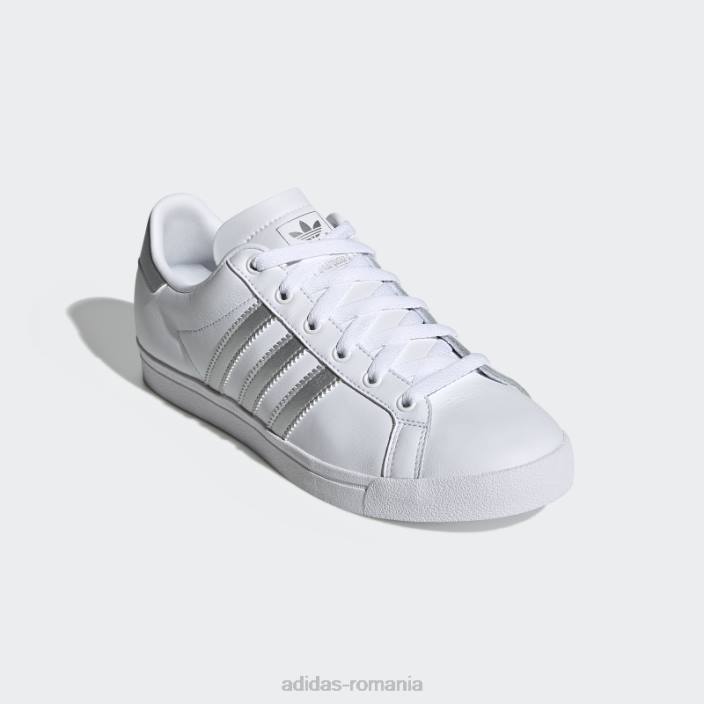 Adidas Coast Star pantofi albi femei alb/argintiu met/negru 2JBN16334