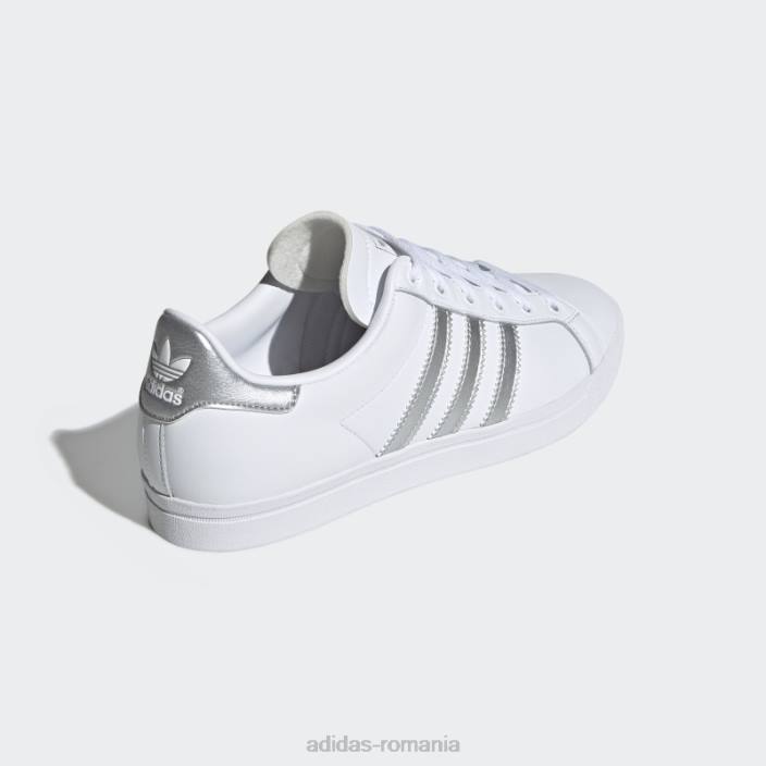 Adidas Coast Star pantofi albi femei alb/argintiu met/negru 2JBN16334