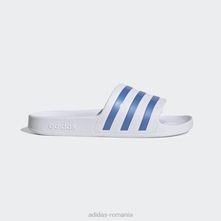 Adidas adilette aqua blue met diapozitive femei alb/albastru met 2JBN16078