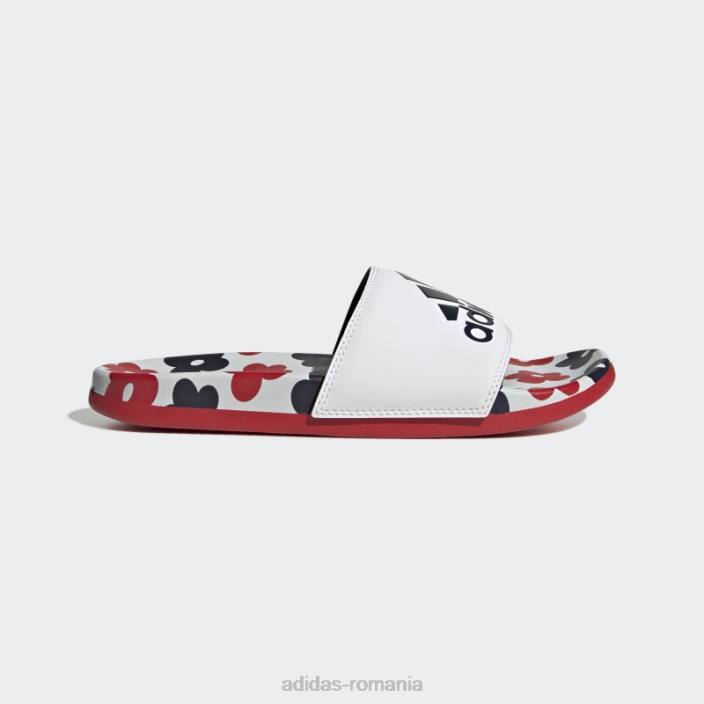 Adidas adilette confort tobogane stacojiu femei alb/stacojiu 2JBN8525