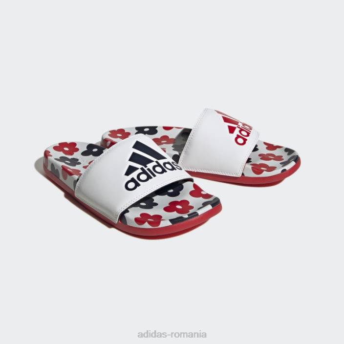 Adidas adilette confort tobogane stacojiu femei alb/stacojiu 2JBN8525
