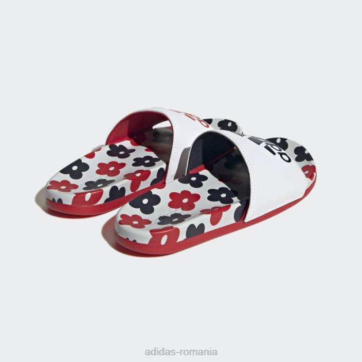 Adidas adilette confort tobogane stacojiu femei alb/stacojiu 2JBN8525
