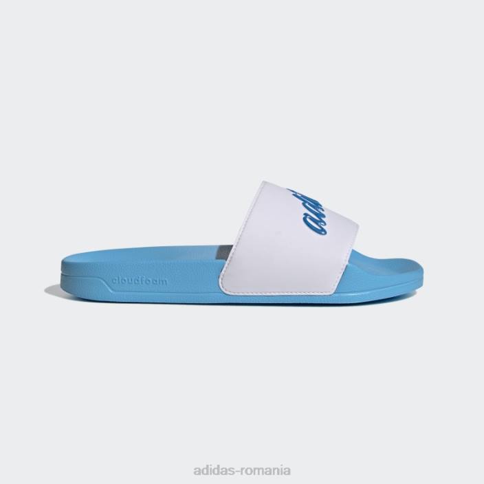 Adidas adilette dus tobogane blue rush met femei alb/albastru rush met/sky rush 2JBN16269