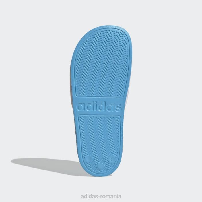 Adidas adilette dus tobogane blue rush met femei alb/albastru rush met/sky rush 2JBN16269