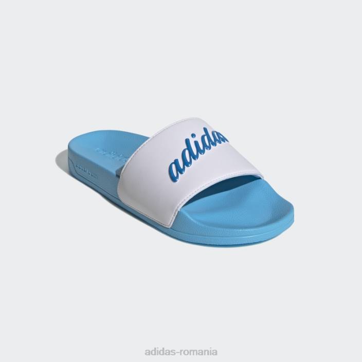 Adidas adilette dus tobogane blue rush met femei alb/albastru rush met/sky rush 2JBN16269