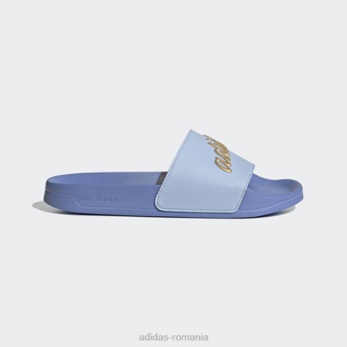Adidas adilette shower slides albastru zori femei albastru zori/auriu metalic/albastru 2JBN8456