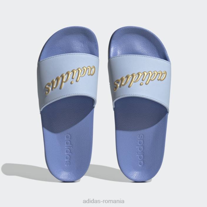 Adidas adilette shower slides albastru zori femei albastru zori/auriu metalic/albastru 2JBN8456