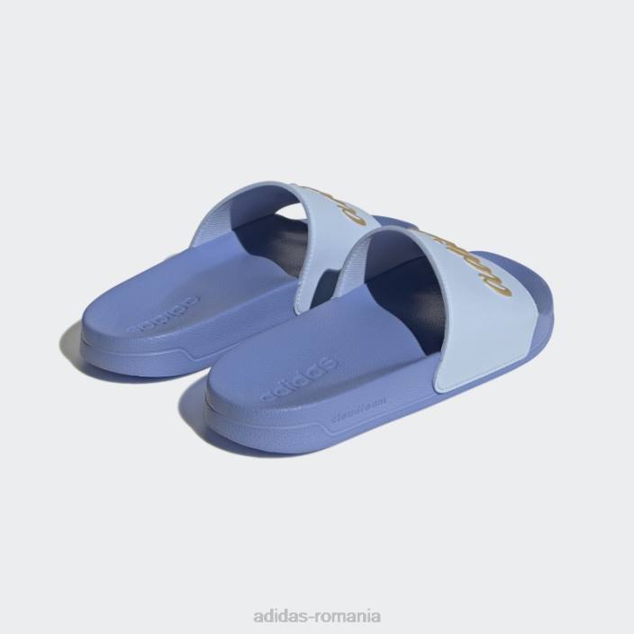 Adidas adilette shower slides albastru zori femei albastru zori/auriu metalic/albastru 2JBN8456