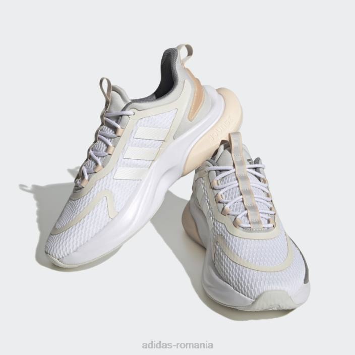 Adidas alphabounce+ sustainable bounce pantofi zero metalic femei alb/zero metalic/gri 2JBN8356