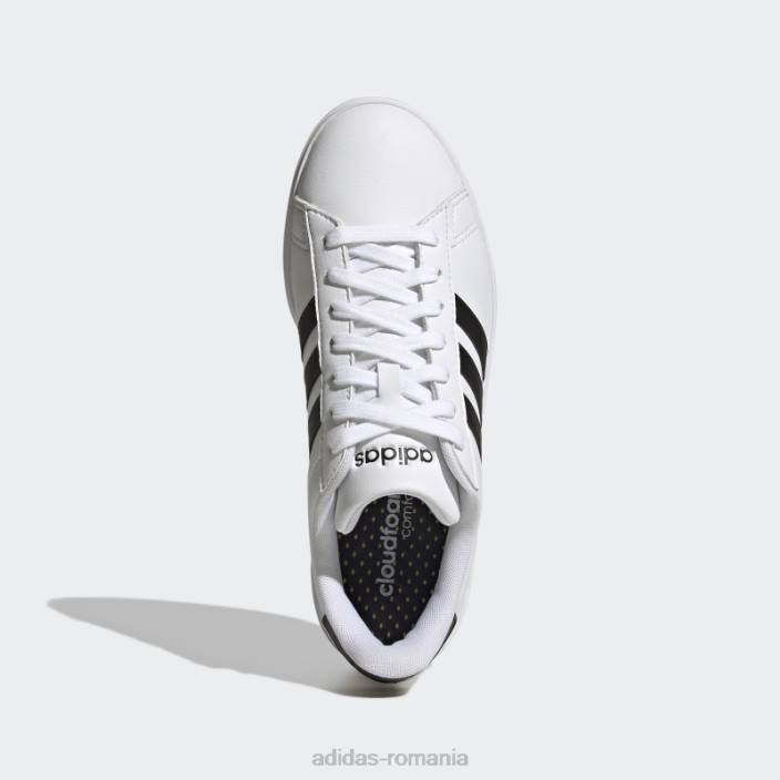 Adidas fashion grand court cloudfoam lifestyle court comfort pantofi negri femei alb negru 2JBN8348