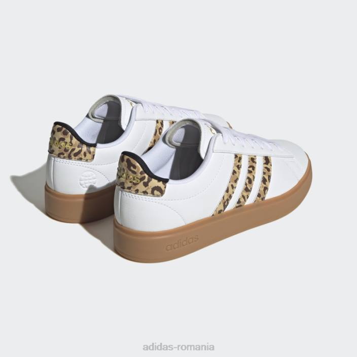 Adidas fierbinte grand court cloudfoam lifestyle court confort pantofi negri femei alb negru 2JBN8556