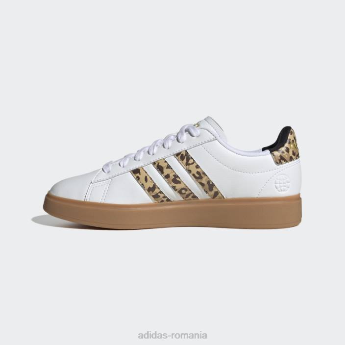 Adidas fierbinte grand court cloudfoam lifestyle court confort pantofi negri femei alb negru 2JBN8556