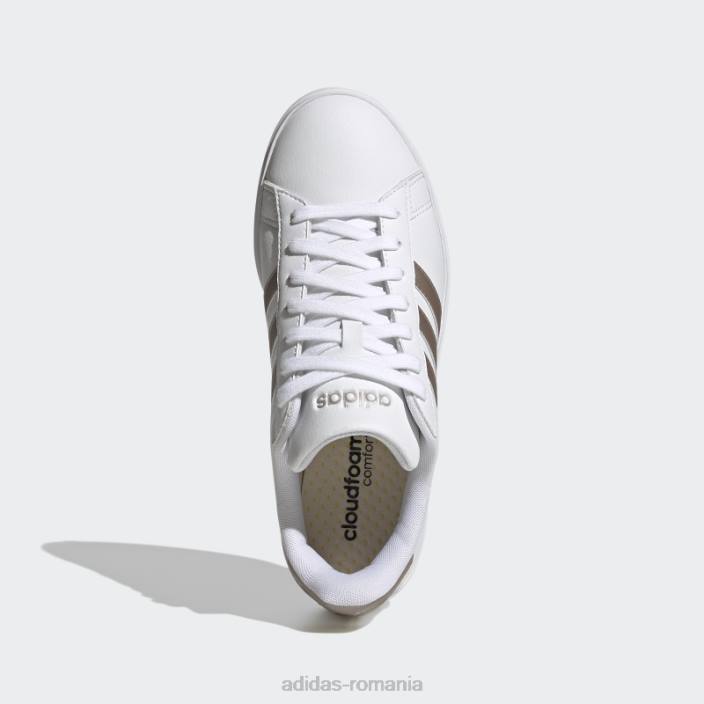 Adidas grand court cloudfoam lifestyle court comfort pantofi platina metalica femei alb/platină metalic 2JBN8601