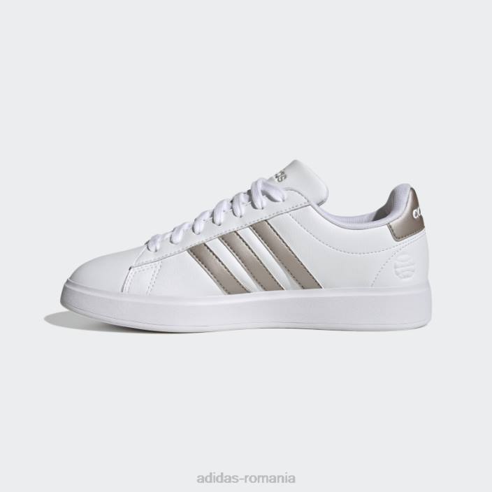 Adidas grand court cloudfoam lifestyle court comfort pantofi platina metalica femei alb/platină metalic 2JBN8601