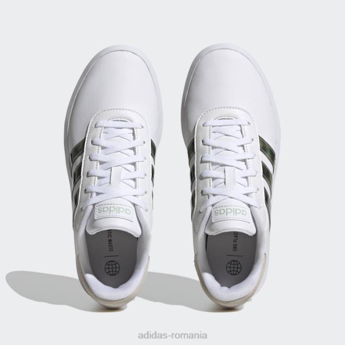 Adidas pantofi albi cu platformă curte femei alb/verde 2JBN15893