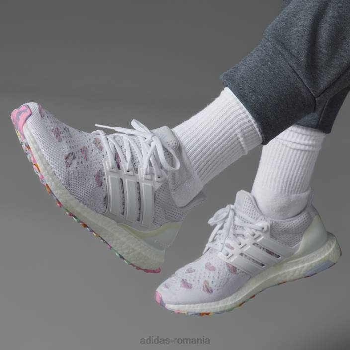 Adidas pantofi albi de ziua îndrăgostiților ultraboost 1.0 femei alb/violet 2JBN8458