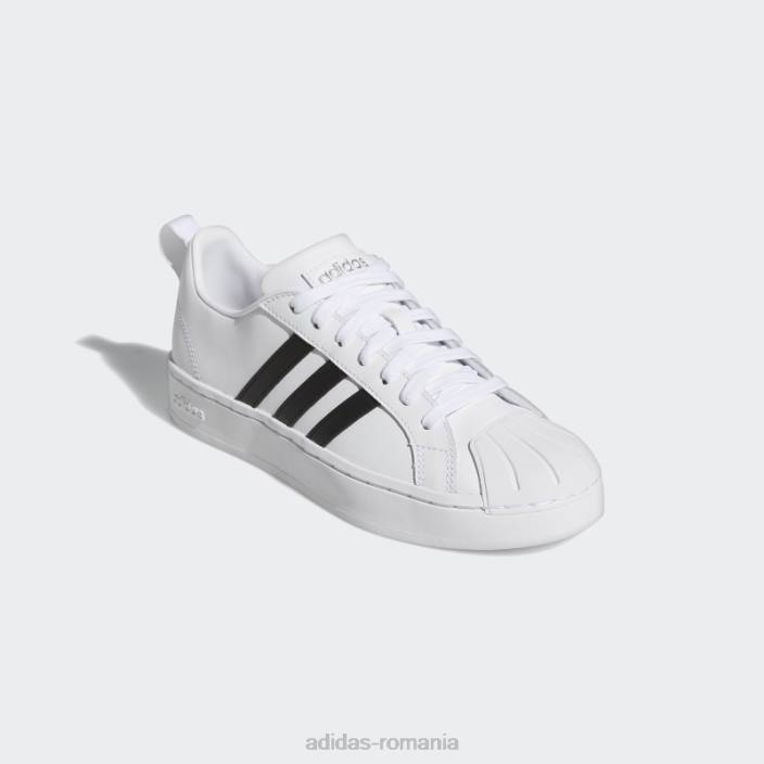 Adidas pantofi albi streetcheck cloudfoam court femei alb/negru/argintiu 2JBN8597