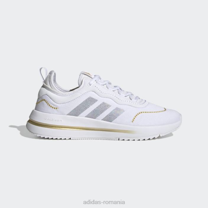 Adidas pantofi alergători confort albi femei aur alb/mat 2JBN8569