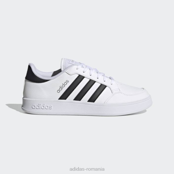 Adidas pantofi breaknet albi femei alb/negru/argintiu 2JBN8623