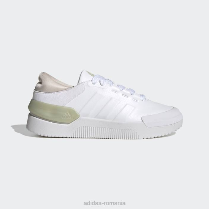 Adidas pantofi court funk albi femei alb/verde 2JBN8413