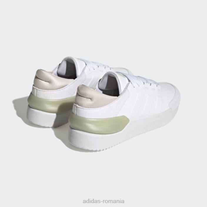 Adidas pantofi court funk albi femei alb/verde 2JBN8413