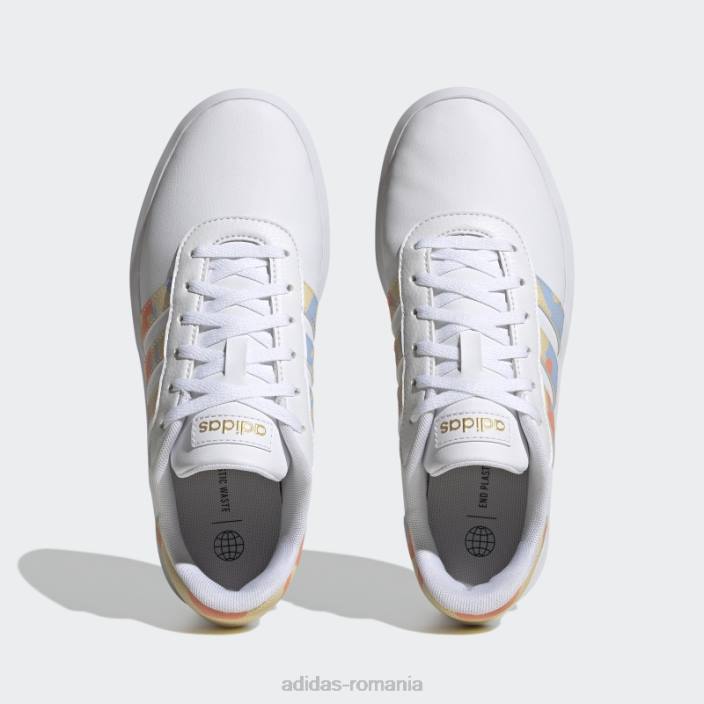 Adidas pantofi cu platforma curte albi femei zori alb/albastru 2JBN15883