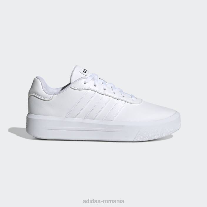 Adidas pantofi cu platforma curte negri femei alb negru 2JBN1980
