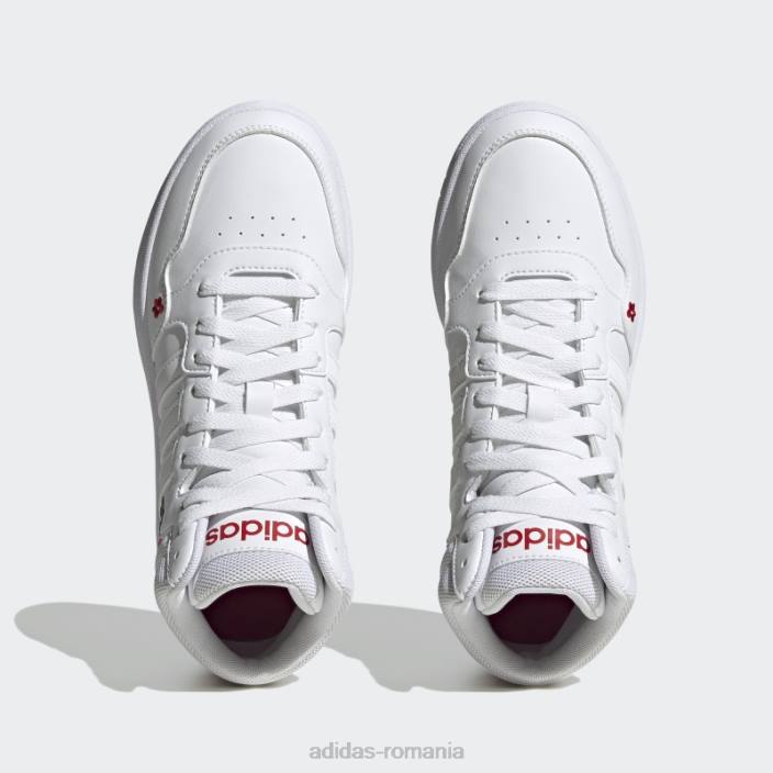 Adidas pantofi de baschet alb hoops 3.0 lifestyle mid clasici femei alb 2JBN15989